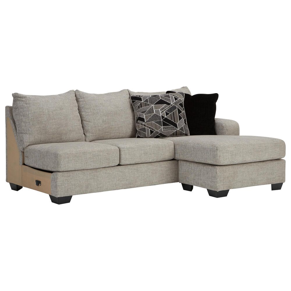 Ashley Megginson 3-Piece Right Facing U-Shaped Sectional with Sofa Chaise and Storage Ottoman in Storm, , large