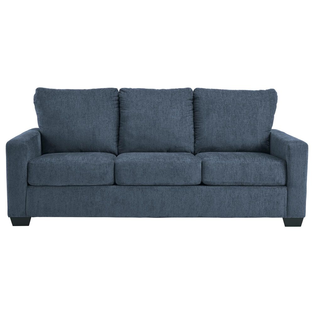 Ashley Rannis Stationary Queen Sofa Sleeper in Navy, , large