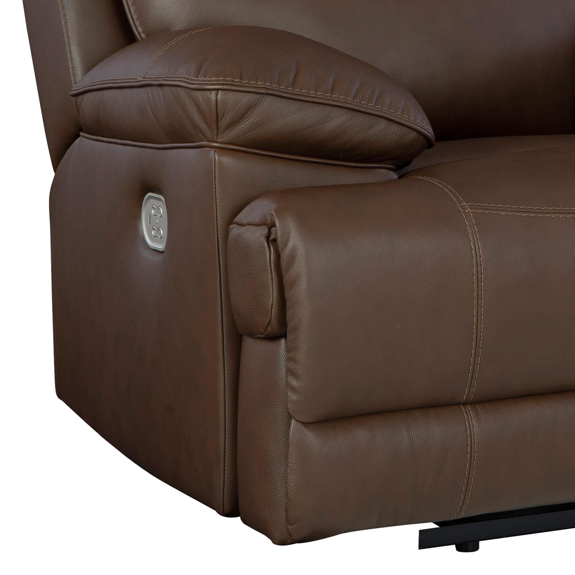 Ashley VonRyan Power Recliner with Adjustable Headrest in Tobacco