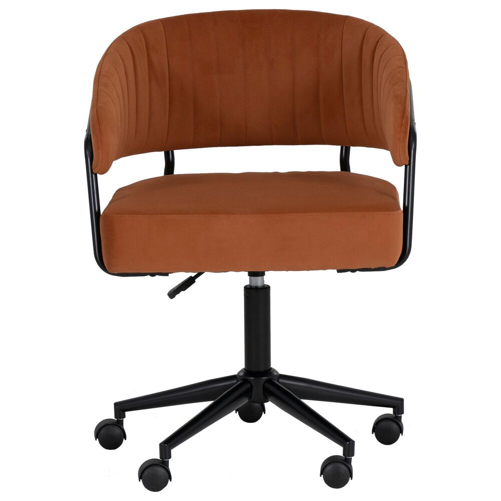 Linon Home Decor Prestwick Office Chair in Caramel, , large
