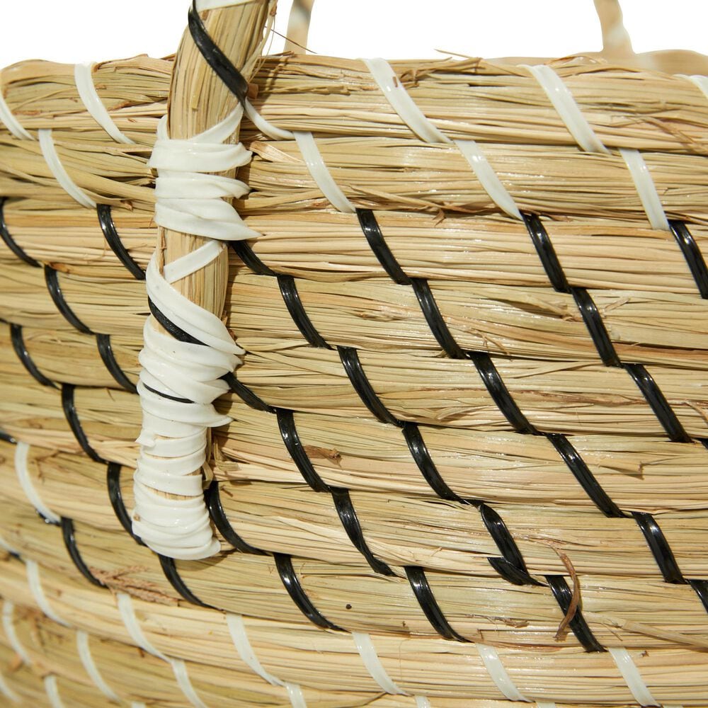 Maple and Jade Storage Basket with Handles in Beige, Matte White and Black &#40;Set of 3&#41;, , large