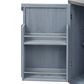 Hearth and Haven Outdoor Kitchen Island Cart with Stainless Steel Top in Grey and Blue, , large