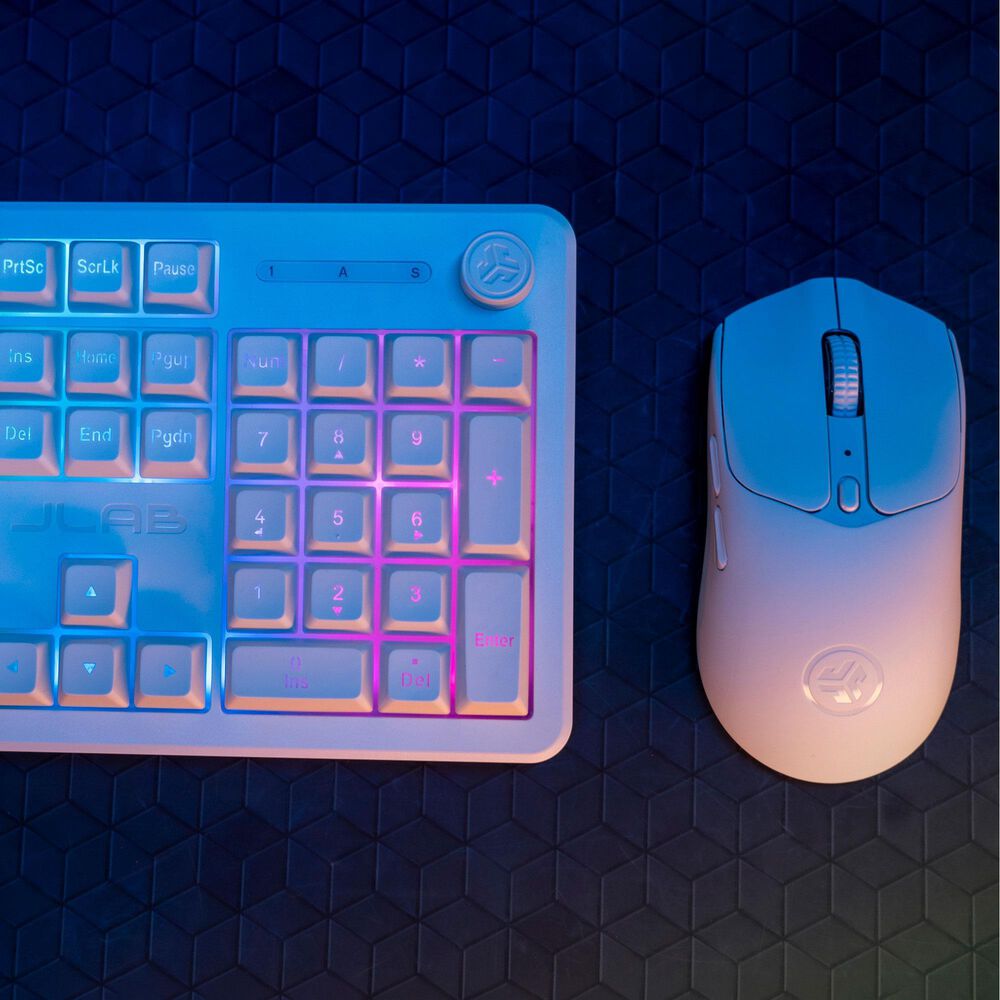 JLab Nightfall Wired Keyboard in White, , large