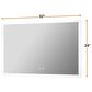 Lexora Home Aurorium 32" x 24" LED Vanity Mirror in White, , large