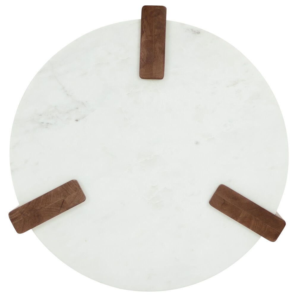 Ashley Isanti 3-Piece Occasional Table Set in White and Light Brown, , large