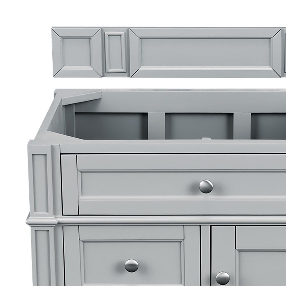 James Martin Vanities Brittany 30&quot; Single Bathroom Vanity in Urban Gray with 3 cm Arctic Fall Solid Surface Top and Rectangle Sink, , large