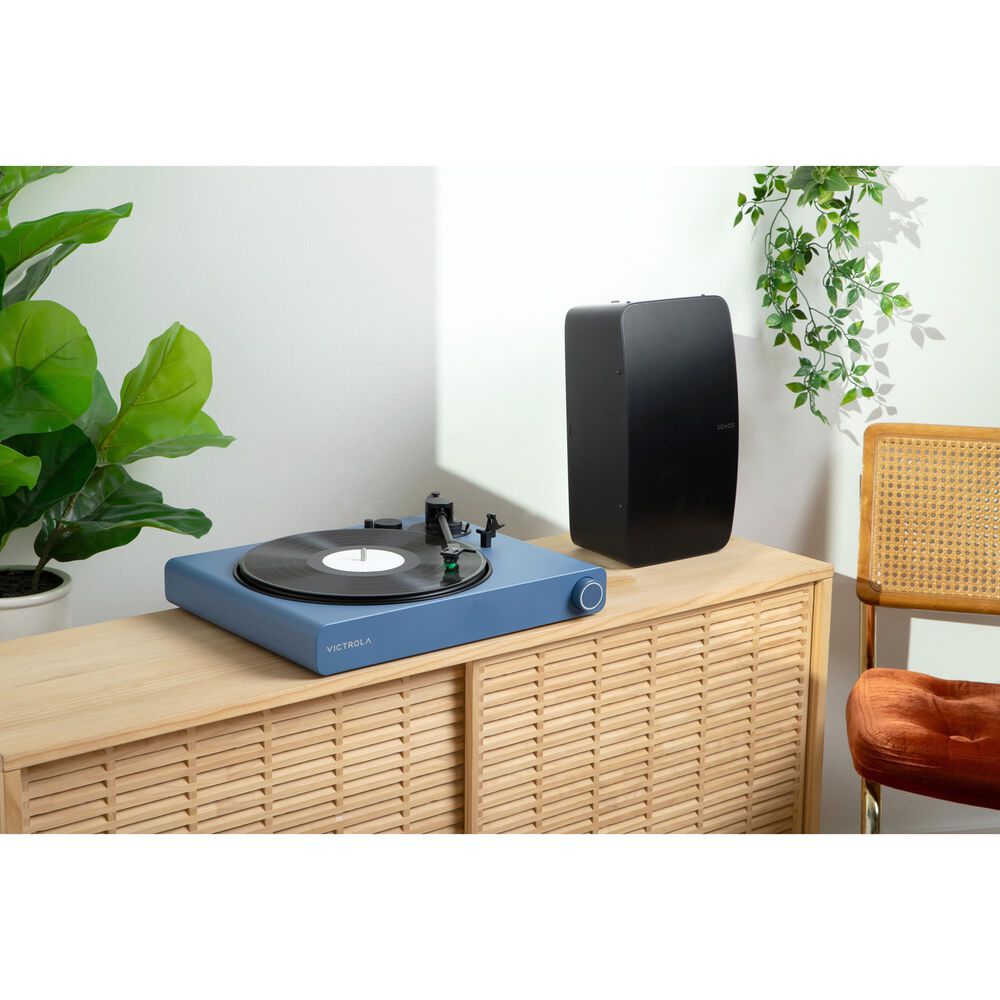 Victrola Stream Onyx Wi-Fi and Bluetooth Turntable in Blue, , large