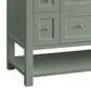 James Martin Vanities Breckenridge 72" Double Bathroom Vanity in Smokey Celadon with 3 cm Ethereal Noctis Quartz Top and Rectangular Sinks, , large