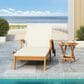 Hearth and Haven Outdoor Chaise Lounge with Armrest in Cream, , large
