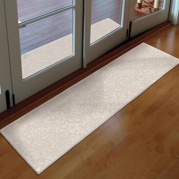 Orian Boucle" Cottage Floral 1"11" x 7"6" Natural Indoor/Outdoor Runner, , large