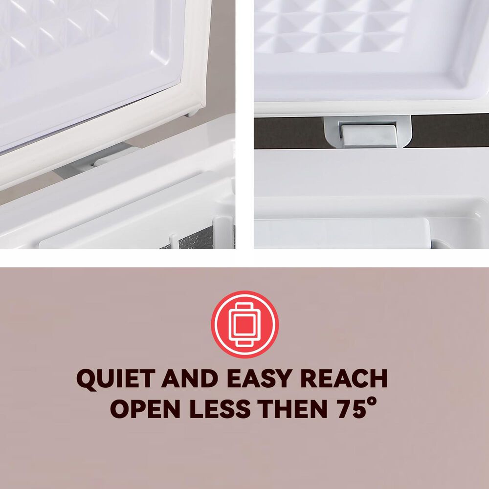 HOMLUX 5 Cu. Ft. Chest Freezer with Adjustable Thermostat in White, , large