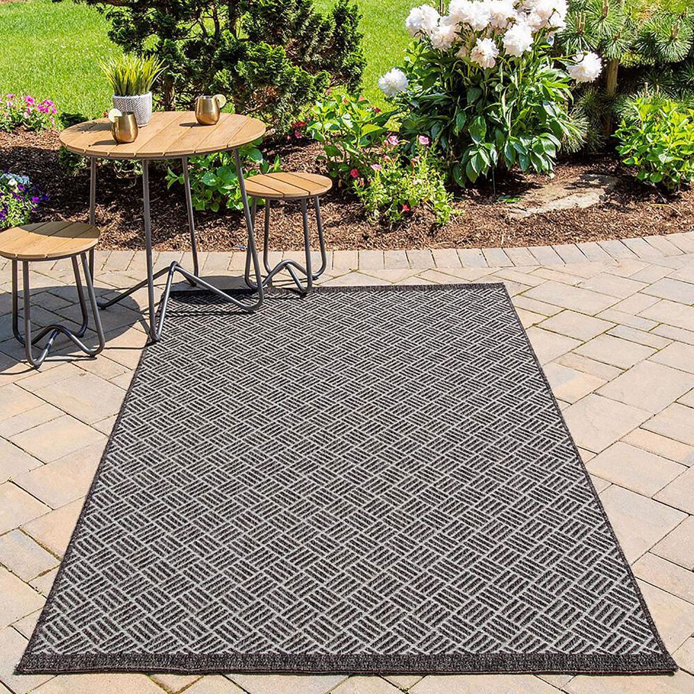 Momeni Como COM-4 10&#39; x 13&#39; Charcoal Area Performance Rug, , large