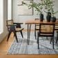 Surya Pompei 9" x 12" White, Black, Metallic Silver, Gray, Brown and Sky Blue Area Rug, , large