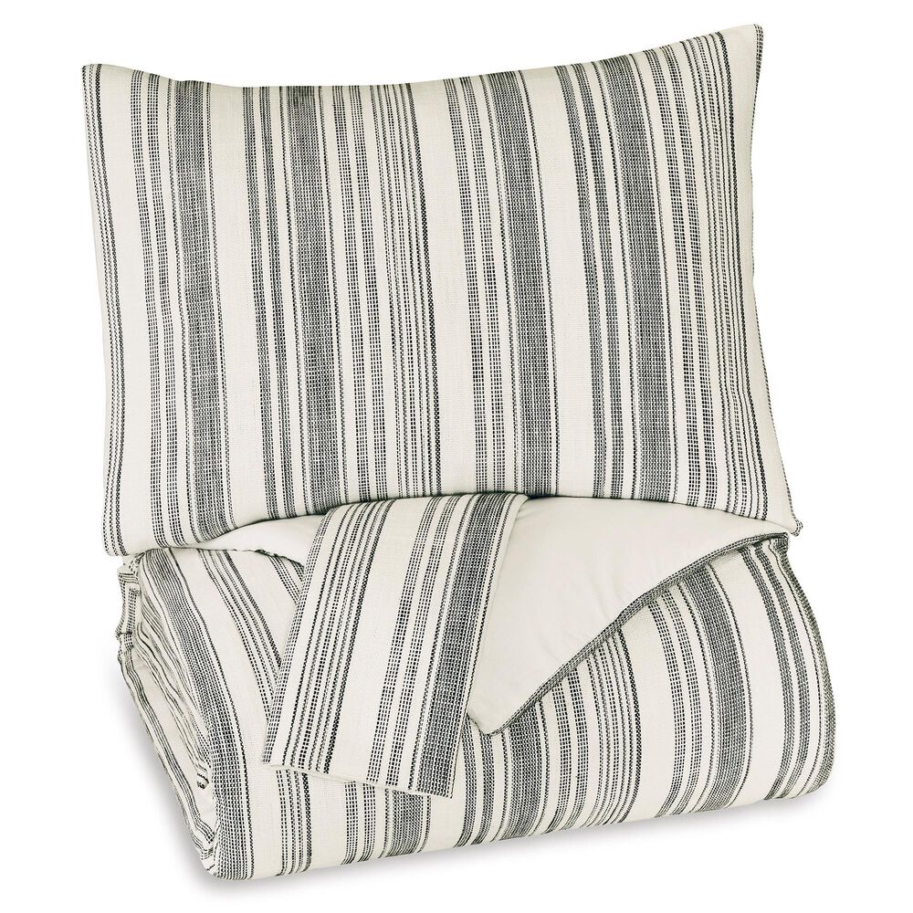 Millennium Reidler 3-Piece Queen Comforter Set in Ivory and Black, , large