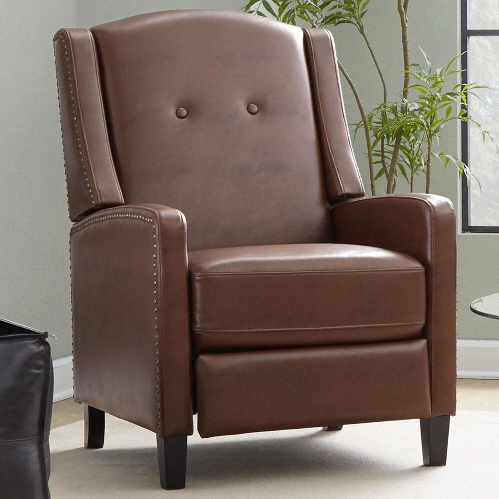 Lumisource Stanley Manual Recliner in Brown, , large