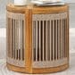 Hearth and Haven Outdoor Round Acacia Wood Side Table with Handwoven Rope Accents in Natural, , large