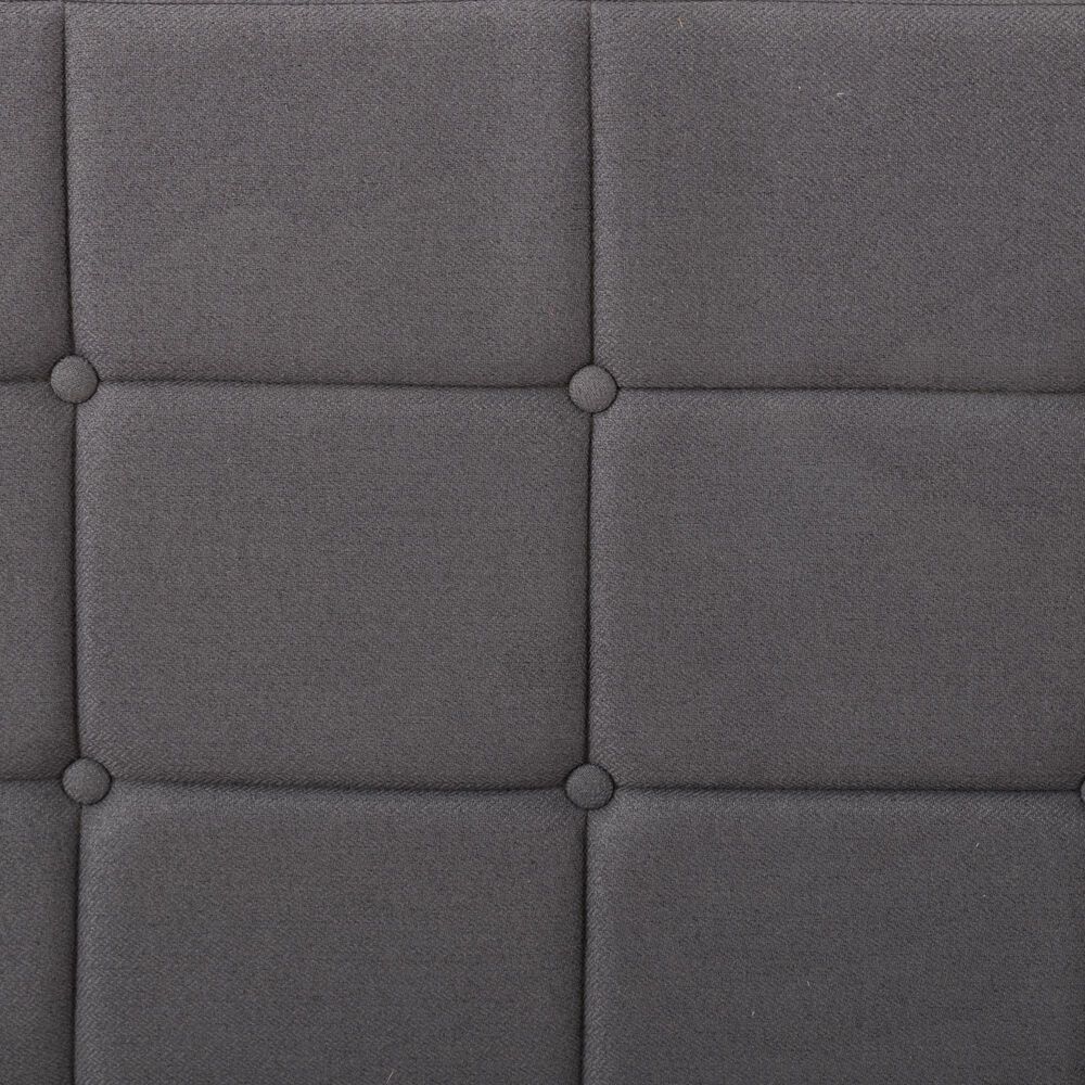HOMLUX Full Upholstered Platform Bed Frame with Tufted Headboard in Dark Gray, , large