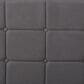 HOMLUX Full Upholstered Platform Bed Frame with Tufted Headboard in Dark Gray, , large