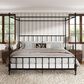 Furniture of America Elliot King Canopy Bed in Black, , large