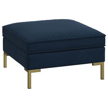 Skyline Furniture Upholstered Ottoman in Velvet Ink, , large