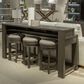 Belle Furnishings Lennox Hill Upholstered Swivel Console Stool in Bark, , large