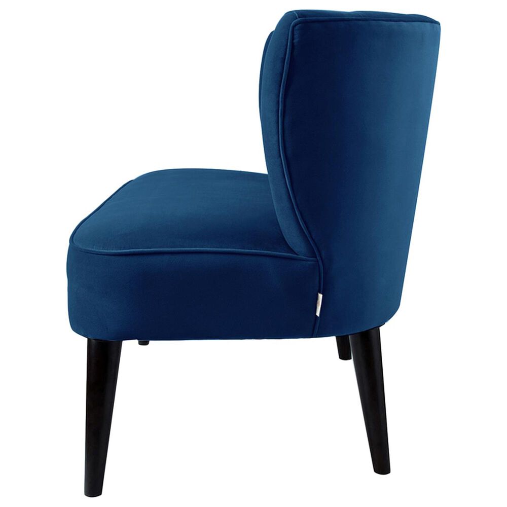 Jennifer Taylor Home Becca Settee in Navy Blue Velvet Nebraska