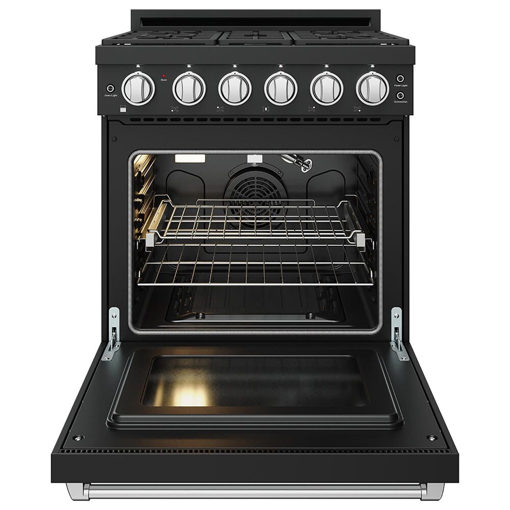 Thor Kitchen Gordon Ramsay 4.6 Cu. Ft. Professional Gas Range with Stainless Steel Handle Kit in Black, , large