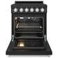 Thor Kitchen Gordon Ramsay 4.6 Cu. Ft. Professional Gas Range with Stainless Steel Handle Kit in Black, , large