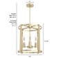 Hunter Astwood 16" 4-Light Chandelier in Alturas Gold, , large