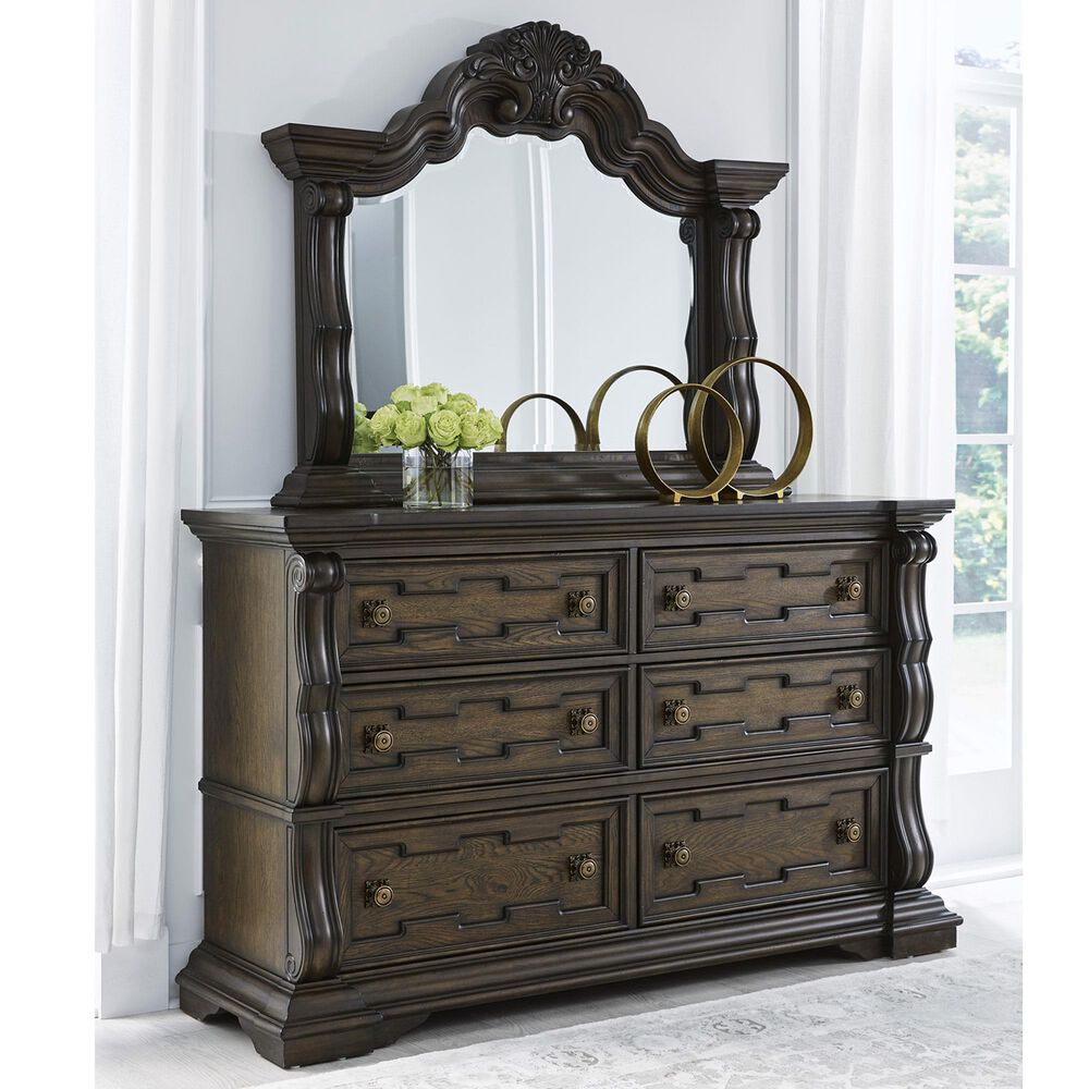 Millenium Maylee Dresser and Mirror in Dark Brown, , large