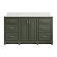 37B Lucerne 60" Single Bathroom Vanity in Deep Olive Green with Marble Top and Backsplash, , large