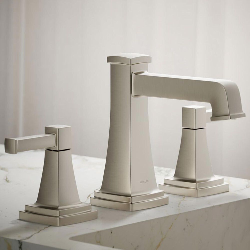 Kohler Riff Widespread Bathroom Sink Faucet in Vibrant Brushed Nickel, , large