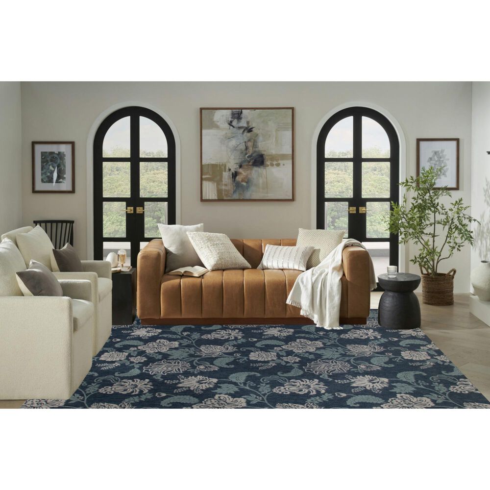 Nourison Garden Oasis GOA03 Navy 8&#39; x 10&#39; Indoor/Outdoor Area Rug, , large
