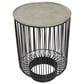 Maple and Jade Open Frame Wire End Table in Black and Silver, , large