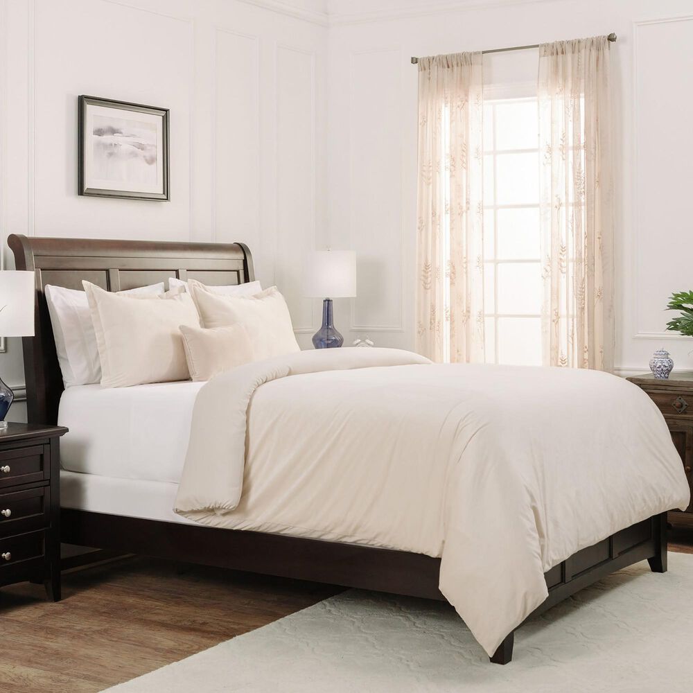 3-Piece Queen Velvet Duvet Set in Ivory, , large