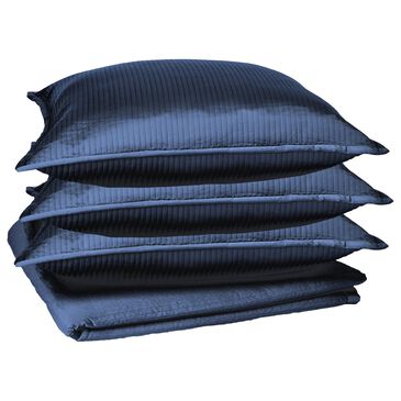 Ann Gish Linea 4-Piece King Coverlet Set in Navy, , large