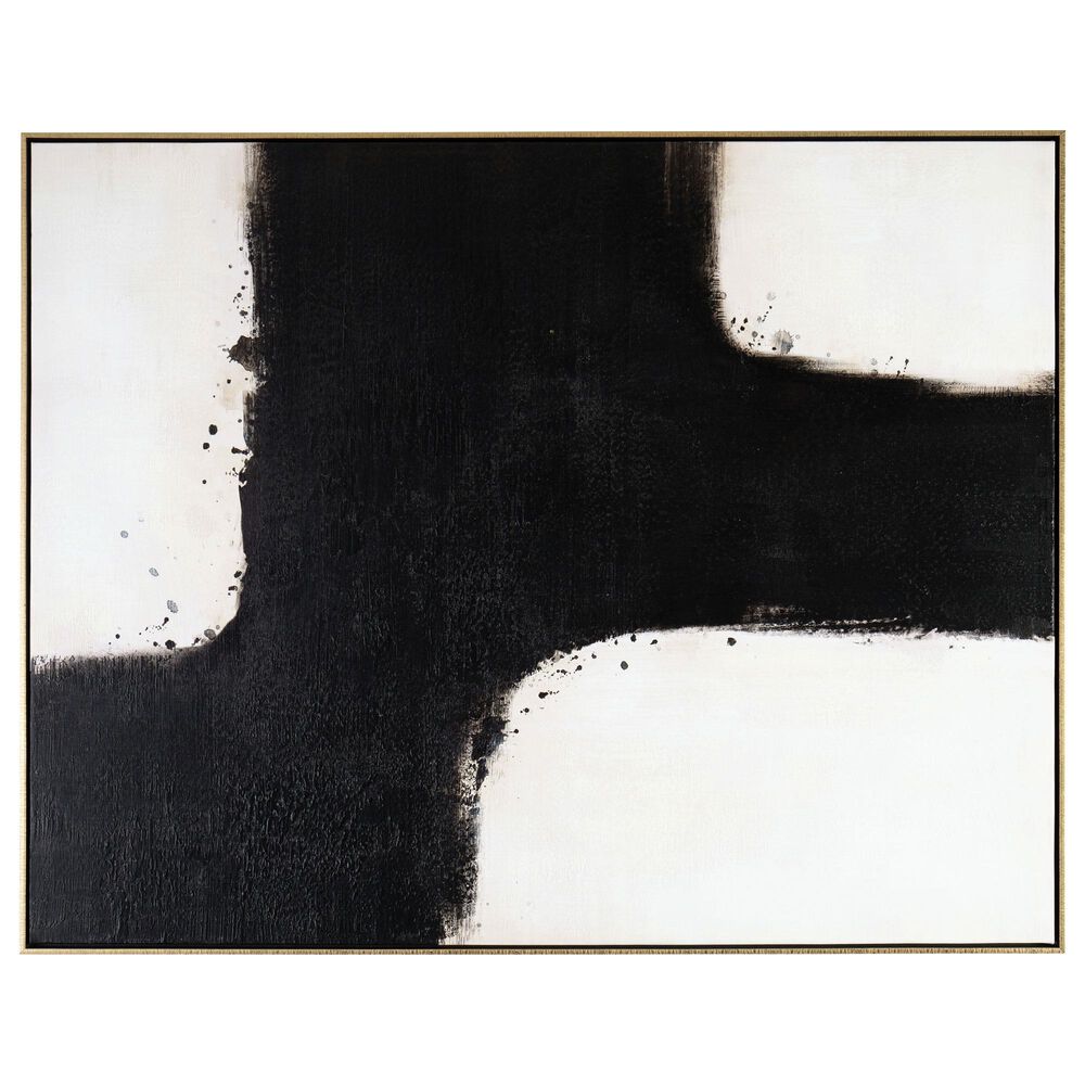 Ashley Reighlea 39.38&quot; x 50&quot; Wall Art in Black, White and Tan, , large