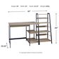 Signature Design by Ashley Soho Home Office Desk and Shelf in Brown and Black, , large