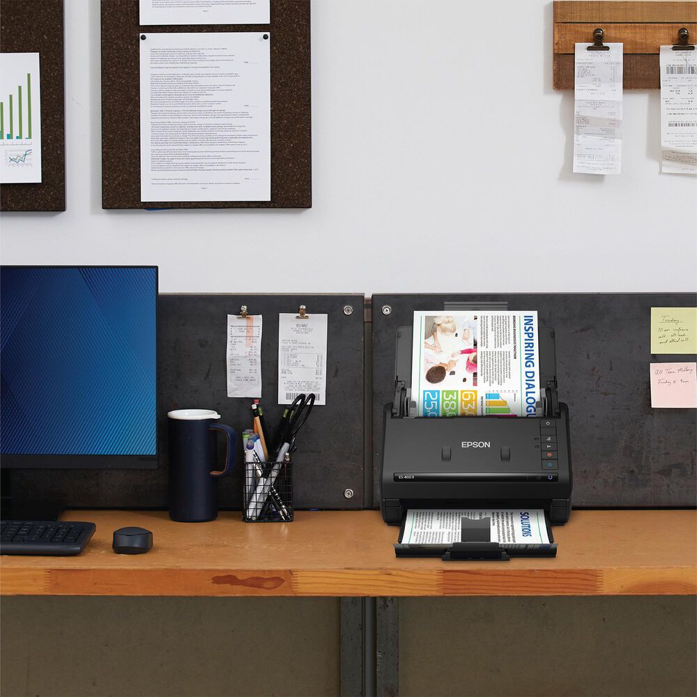 Epson WorkForce ES-400 II Duplex Desktop Document Scanner in Black, , large