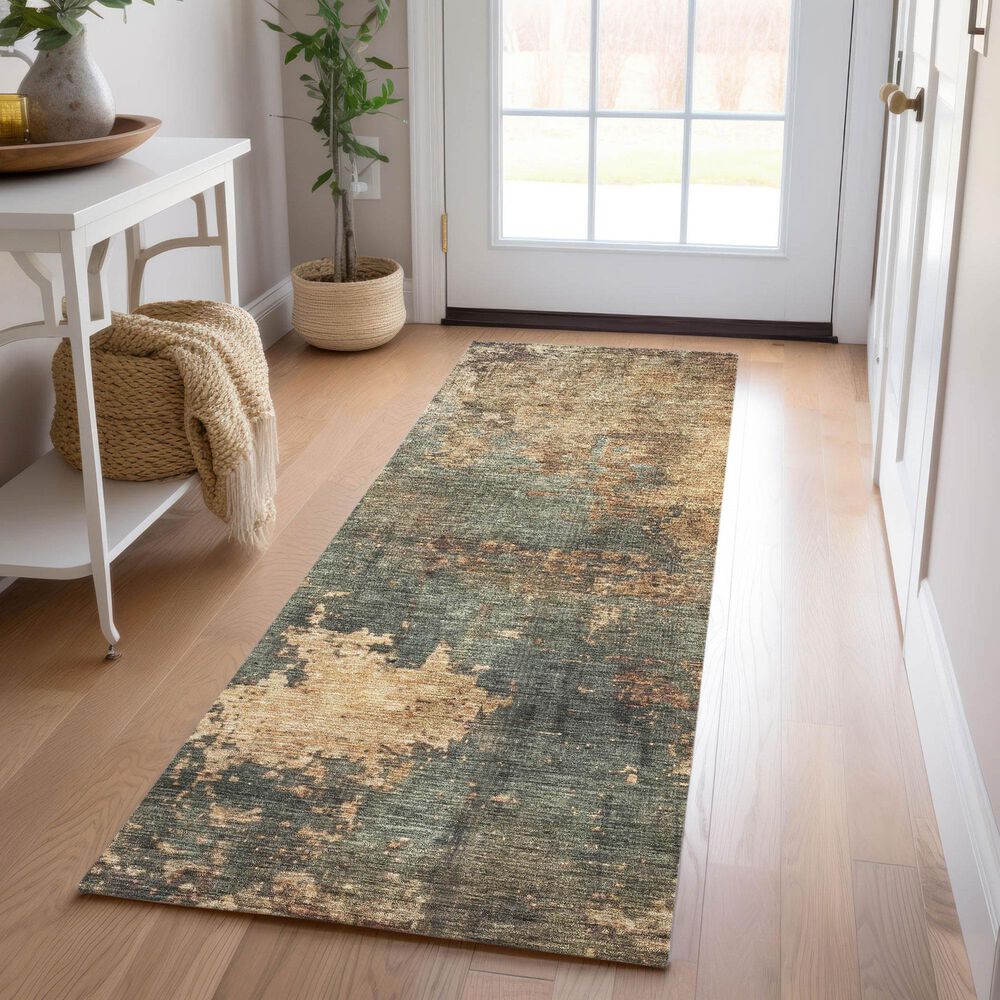 Dalyn Rug Company Nouveau NV19 2&#39;3&quot; x 7&#39;6&quot; Sage Indoor/Outdoor Runner, , large