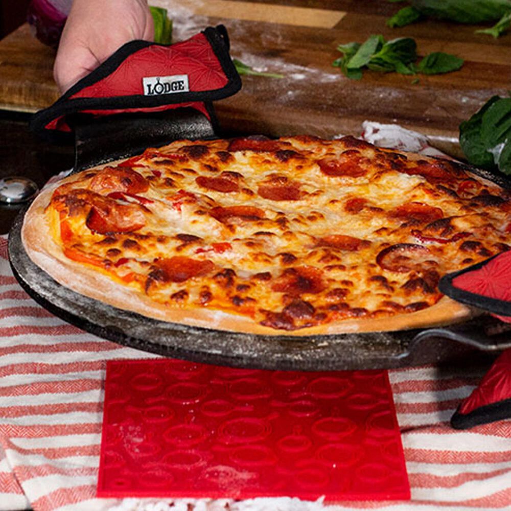 Lodge Seasoned Cast Iron Pizza Pan in Black, , large