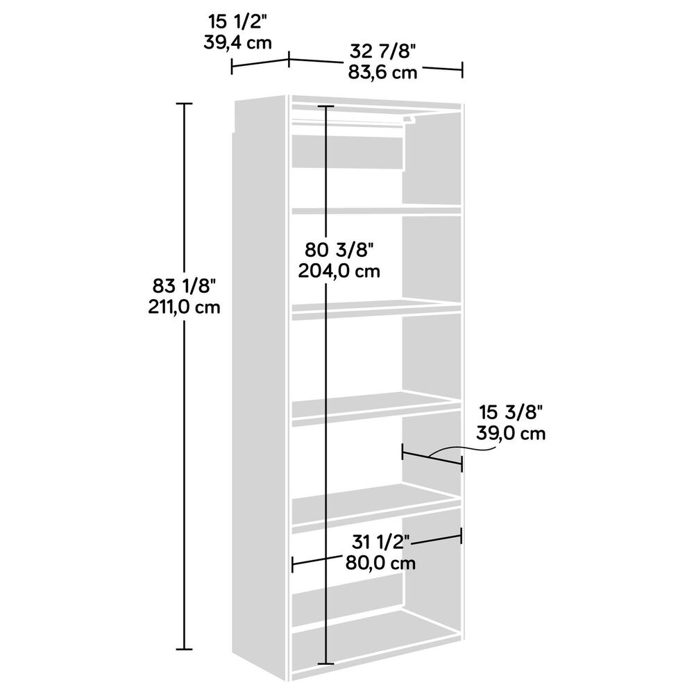 Sauder Wall-Mounted Shallow Cabinet &amp; Doors Bundle, , large