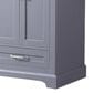 Lexora Home Dukes 60" Double Bathroom Vanity in Dark Grey with White Carrara Marble Top and Rectangular Sinks, , large