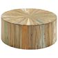 Maple and Jade Handmade Pinwheel Drum Coffee Table in Light Brown, , large