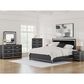 Ashley Zuraleus King Upholstered Panel Bed with Two Nightstands in Matte Black, , large