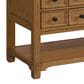 James Martin Vanities Malibu 60" Single Bathroom Vanity in Amber Birch with 3 cm Ethereal Noctis Quartz Top and Rectangular Sink, , large