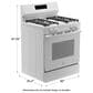 GE Appliances 30" Freestanding Gas Range with Self-Clean and 4 Burners in White, , large