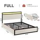 HOMLUX Full 2-Drawer Storage Bed with LED Headboard and USB Ports in Beige, , large