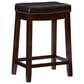Linon Home Decor Claridge Counter Stool with Brown Cushion in Dark Brown, , large