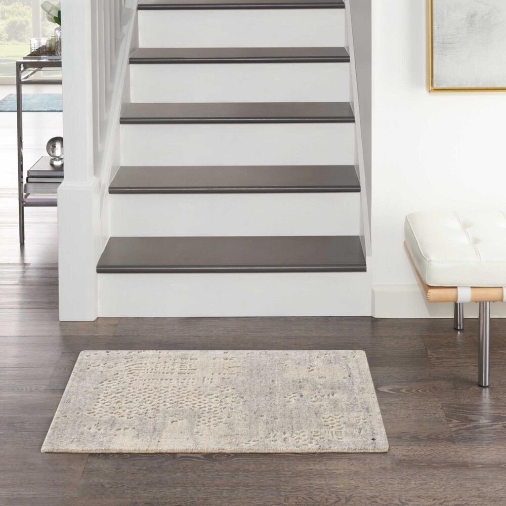 Nourison Harmony 2&#39; x 3&#39; Ivory and Grey Area Rug, , large